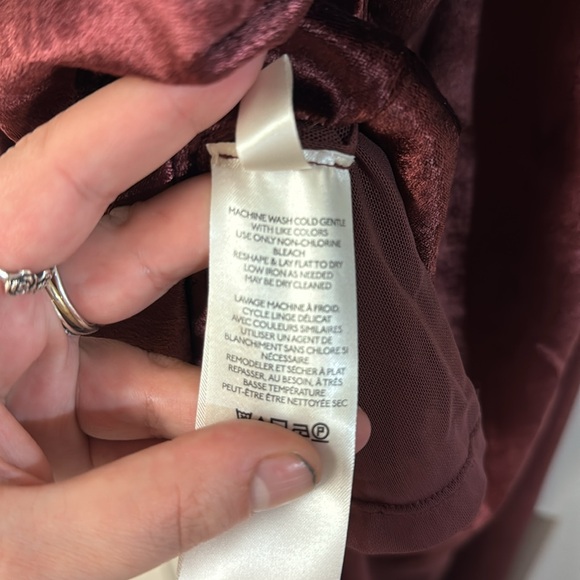 NWT Free People Karlie Double Dare Maxi Dress velvet wine burgundy low back 10 - Picture 14 of 14